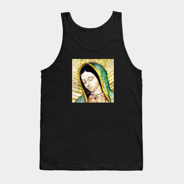 Our Lady of Guadalupe Virgin Mary Tank Top by Cabezon